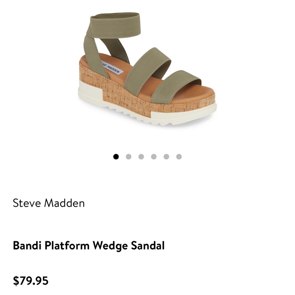 Steve Madden Bindi Wedge sage 5.5